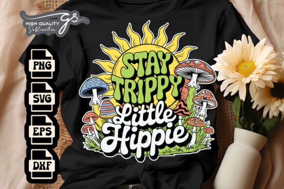 Stay Trippy Little Hippie Retro SVG